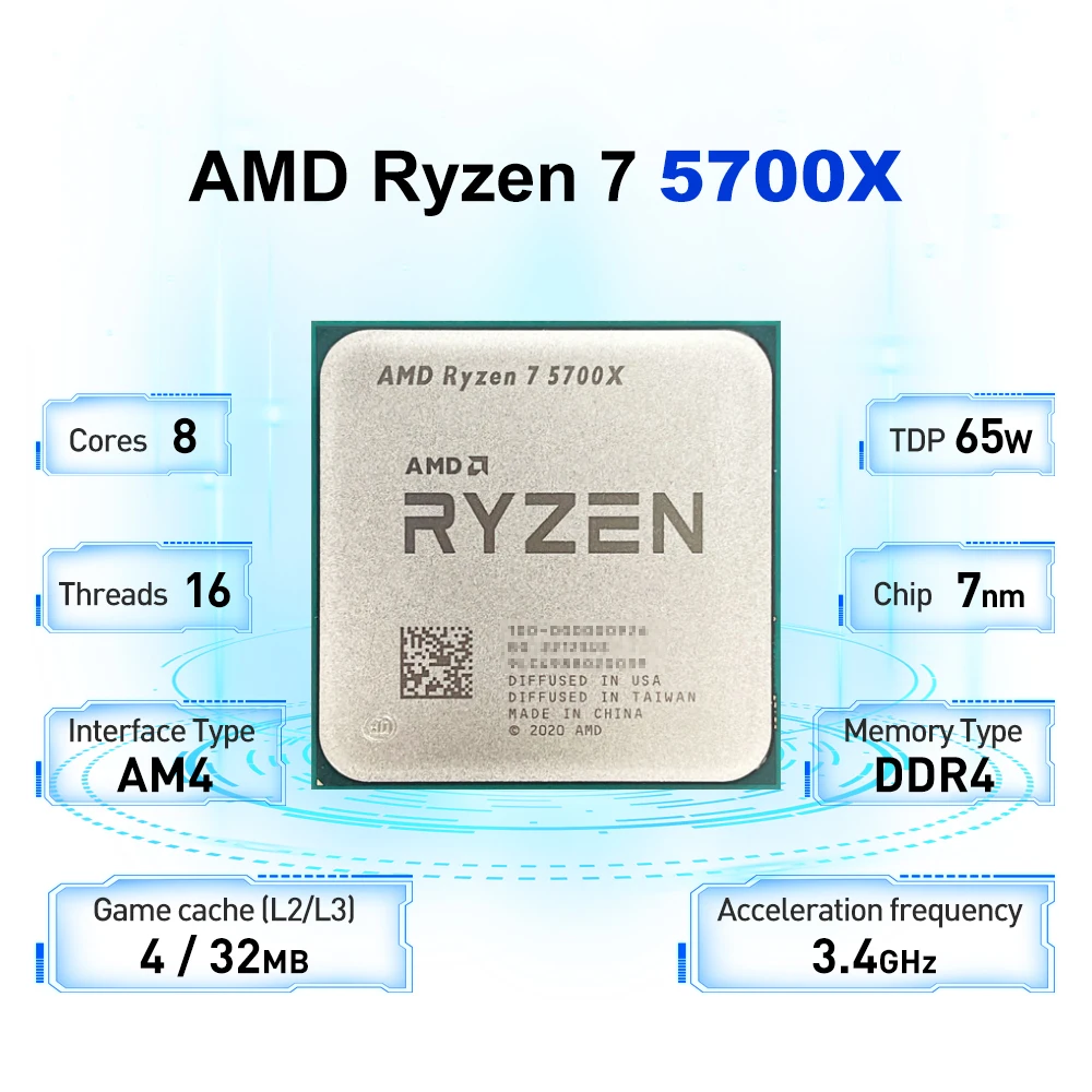 AMD Ryzen 7 5700X + ASUS TUF G - X870E Atx Motherboard avis et prix